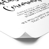 Poster Cérémonie classique Dusty Rose florale débranchée (Coin)