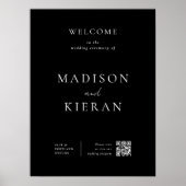 Poster Cérémonie de bienvenue du mariage Code QR (Devant)