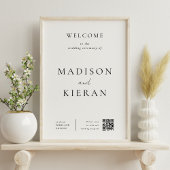 Poster Cérémonie de bienvenue du mariage Code QR