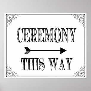 Poster Cérémonie de cette façon signe direct pour le mari