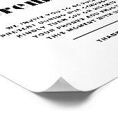 Poster Cérémonie de débranchement de la typographie rétro (Coin)