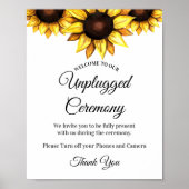 Poster Cérémonie de débranchement de tournesol Mariage bl (Devant)
