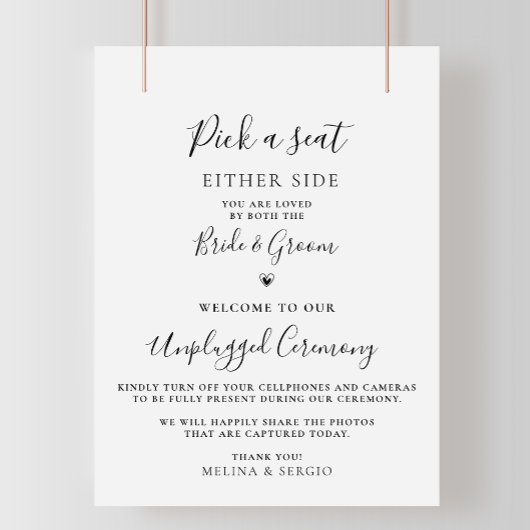 Poster Cérémonie de débranchement du Mariage de calligrap