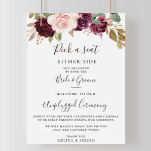 Poster Cérémonie de débranchement du Mariage de fleurs él