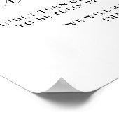 Poster Cérémonie de débranchement du Mariage Floral Rusti (Coin)