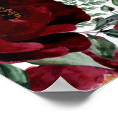 Poster Cérémonie de débranchement du Mariage rouge rustiq (Coin)