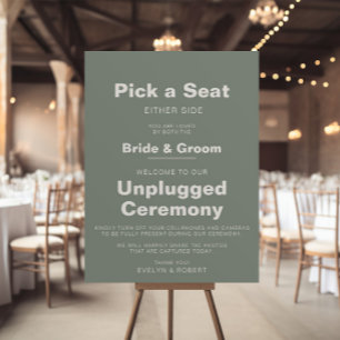 Poster Cérémonie de débranchement minimaliste du Mariage