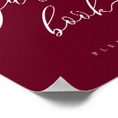 Poster Cérémonie de la Bourgogne minimale Invité de la fê (Coin)