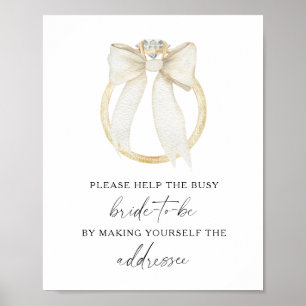 Poster Cérémonie de mariage - Aider la mariée débordée