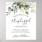 Poster Cérémonie de Mariage de l'Eucalyptus aquarelle déb (Devant)