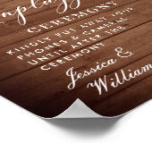 Poster Cérémonie de Mariage débranché de la lanterne Rose (Coin)