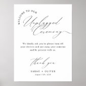 Poster Cérémonie de mariage débranchée au script moderne (Devant)