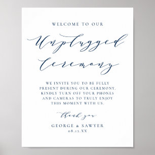 Poster Cérémonie de Mariage débranchée du script minimali