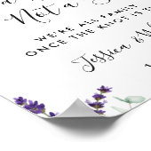 Poster Cérémonie de Mariage Eucalyptus Lavender Siège (Coin)