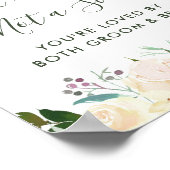 Poster Cérémonie de Mariage Floral de verdure Choisir un  (Coin)