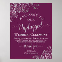 Cérémonie de Mariage Magenta & Silver Chic Unplugg