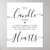 Poster Cérémonie de Mariage Mémorial Cœurs Pour Toujours  (Devant)