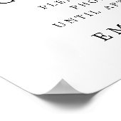 Poster Cérémonie de Mariage rose violet débranché (Coin)