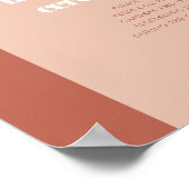 Poster Cérémonie de mariage sans bouchon en terre cuite (Coin)