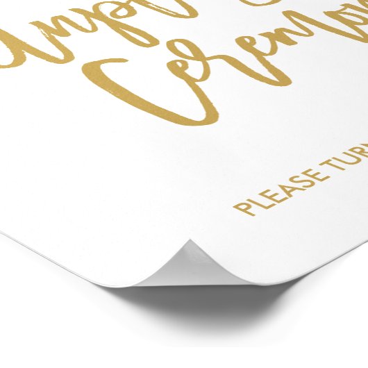 Poster Cérémonie de remise de Mariage à main chic (Coin)