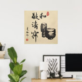 Poster Cérémonie de thé/calligraphie (Bureau à domicile)