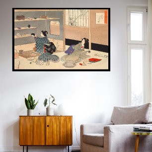 Poster Cérémonie de thé japonais Vintage sur mesure Art 2