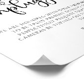 Poster Cérémonie débranchée, Calligraphie moderne, Noir (Coin)