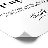 Poster Cérémonie débranchée SIGNE Mariage manuscrit simpl (Coin)