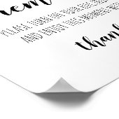 Poster Cérémonie débranchée SIGNE Mariage manuscrit simpl (Coin)