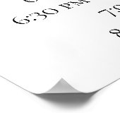 Poster Cérémonie des Mariages floraux violet Détails Bien (Coin)