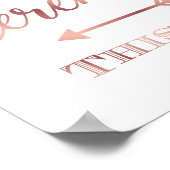 Poster CÉRÉMONIE D'Or Rose Chic DE CETTE FAÇON - Signe À (Coin)