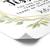 Poster Cérémonie du feuillage cristal tissus signe mariag (Coin)