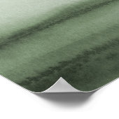 Poster Cérémonie du Mariage débranché Ombre vert Watercol (Coin)