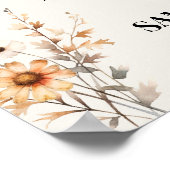 Poster Cérémonie du Mariage fleur sauvage de choisir un s (Coin)