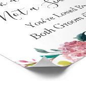 Poster Cérémonie du Mariage Pastel Floral Choisissez un s (Coin)