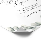 Poster Cérémonie Mariage de Eucalyptus Green Unplugged (Coin)