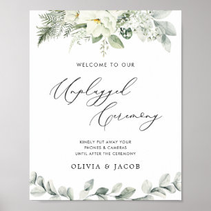 Poster Cérémonie Mariage de Eucalyptus Green Unplugged
