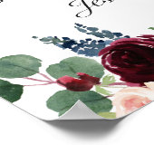 Poster Cérémonie Mariage débranchée de Blush Navy de Bour (Coin)