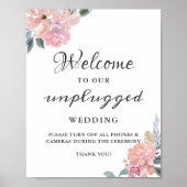 Poster Cérémonie Mariage débranchée Signal Dusty rose Flo (Devant)