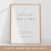 Poster Cérémonie minimaliste de Mariage moderne