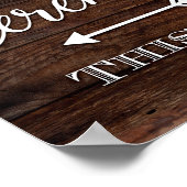 Poster CÉRÉMONIE Rustique Chic DE CETTE FAÇON Signe Impri (Coin)