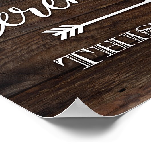 Poster CÉRÉMONIE Rustique Chic DE CETTE FAÇON Signe Impri (Coin)