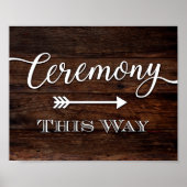 Poster CÉRÉMONIE Rustique Chic DE CETTE FAÇON Signe Impri (Devant)