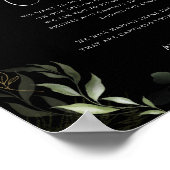 Poster Cérémonie Whimsical Green Gold Black Unplugged (Coin)