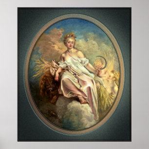 Poster Ceres (été) par Antoine Watteau