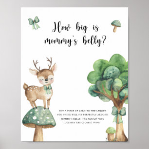 Poster Cerf - À quel point le ventre de maman est-il gros