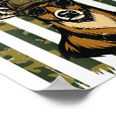 Poster Cerf à queue blanche jeunesse garçon chasse camouf (Coin)