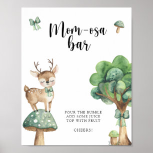 Poster Cerf aquarelle - Bar Mom-osa