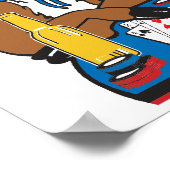 Poster Cerf au visage de poker (Coin)