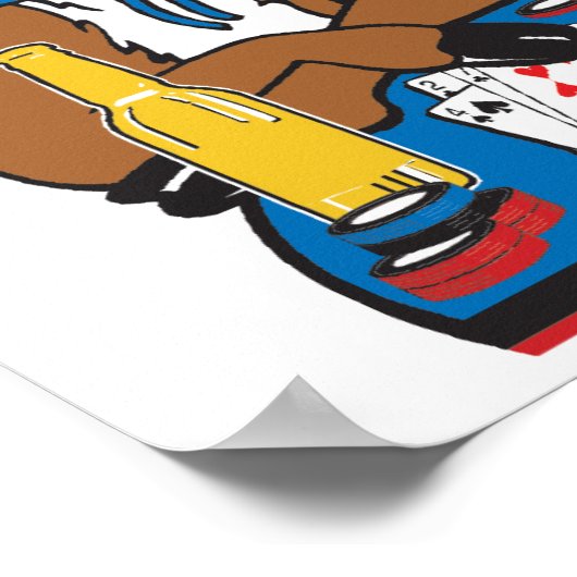 Poster Cerf au visage de poker (Coin)